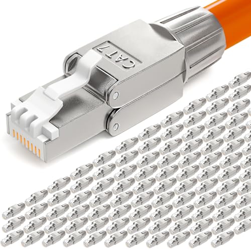 HB-DIGITAL 100x CAT 7 RJ45 Stecker Netzwerkstecker