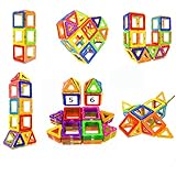 Soyee Magnetic Blocks- STEM Educational Toys Learning Construction Magnetic Building Blocks Tiles Set for 3,4 and 5+ Year Old Boys & Girls Creative Fun Kit Magnet Toys Gift for Kids-56pcs