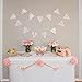 The Madynn Happy Birthday Bunting Banner, Pastel Pink / Gold