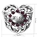 JMQJewelry Wife Heart Love Birthday Birthstone February Purple Womens Beads Charms for Bracelets Wife Husband Christmas Halloween Jewelry 2023