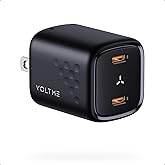 VOLTME USB C Charger, 30W Fast Charger Block, 2 Port Compact Charger with Foldable Plug for MacBook Air, iPhone 14 Pro/14 Pro Max/13/12, Pixel, Galaxy, iPad/iPad mini, and More