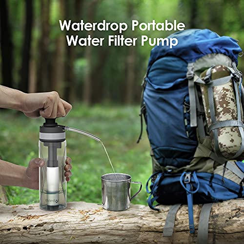 Waterdrop Water Purifier Bottle Camping with Ceramic Filter, Portable