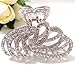 woman red/pink Glinted Crystal water drop Hair Clip Claw pins