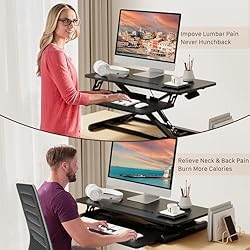 JOY worker Standing Desk Converter, 32" Wide Height