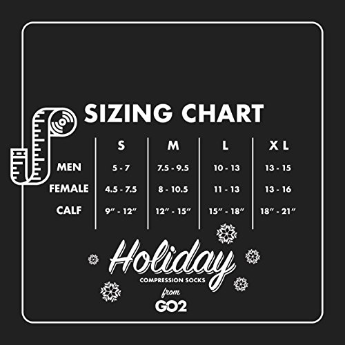 image for Go2Socks GO2 Holiday Compression Socks for Women Men Nurses Runners 15