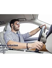 Auricular Bluetooth, V4.2 Auricular Bluetooth Manos libres Auriculares inalámbricos con micrófono con cancelación de ruido y tecla de silencio Auriculares para llamadas de oficina   negocios   conductor   camionero Compatible con teléfonos celulares intel