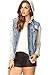 HOLDWELL Women's Short Denim Jacket with Drawstring Hood
