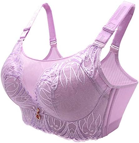 AooToo Womens Bra Plus Size Full Coverage Non Padded Wireless Lace 32B-50D