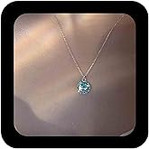 Xduargs Bohemian Opal Moonstone Choker Vintage Moonstone Necklace Round Birthstone Pendant Necklace Blue Gemstone Mermaid Tail Collar Jewelry for Women