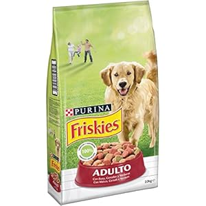 Purina Friskies Pienso para Perro Adulto con Buey, Cereales y Verduras, saco de 10kg