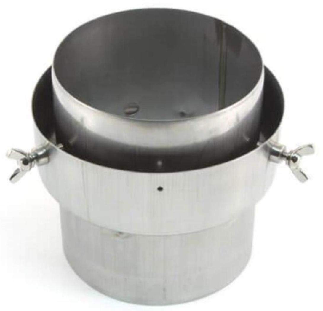 StoveMaestro 5" to 6" Increasing Adapter from Vitreous Enamelled to Flexible Flue Liner - Galvanised.