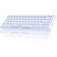 abucow 60% Mechanical Keyboard with Blue Backlight 68-Key Gaming Keyboard White Keycaps - Red Switches for a Premium Typing and Gaming Experience PC Mac (White)