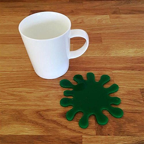 Super Cool Creations Coasters - Splash Shaped - Green - 8 Set