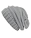 NYFASHION101 Oversized Baggy Slouchy Thick Winter Beanie Hat, Natural Gray