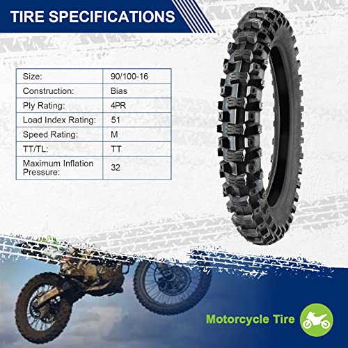 Maxxis Maxxcross IT M7305 Rear Dirt Bike Tire - 90/100-16 Bias Ply For Off-Road