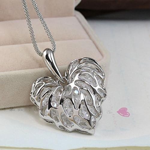 Gold Plated Heart Pendant Bib statement Chain Necklace Fashion Women Jewelry, Gold.