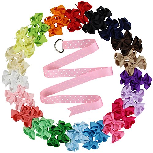Qtgirl 40pcs 2.5" pigtail mini hair bow alligator …