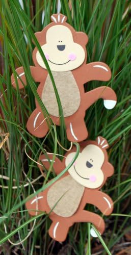 Felted Monkey Quilt Clips - Set/2