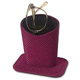 Holdie Eyeglass Holder - Modern Eyeglass Stand Designed for All Ages - NO Plush NO Smudge - Never Lose Your Glasses Again - Protect Your Expensive Eyeglasses - 100% Money-Back Guarantee [Marsala Red]