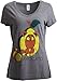 Ann Arbor T-shirt Co. Avogato | Funny Cute Avocado Cat Joke Arigato Graphic V-Neck T-Shirt for Women