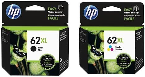 Genuine HP 62XL Black and Color Inkjet Cartridges in Retail Combo Pack