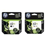 Genuine HP 62XL Black and Color Inkjet Cartridges in Retail Combo Pack