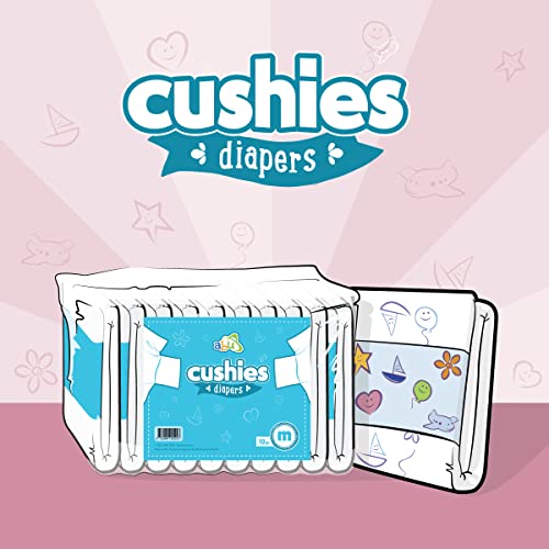 ABUniverse Cushies (Plastic Backed) Diapers (Pack of 10) (Extra-Large)