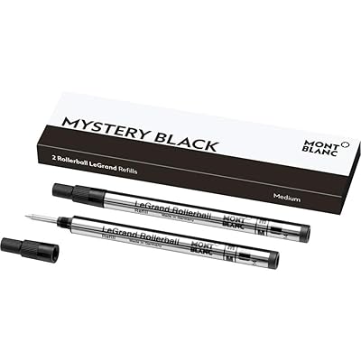 Montblanc Rollerball LeGrand Refills (M) Mystery Black 105164 &ndash; Pen Refills for Meisterst&uuml;ck LeGrand Rollerball Pens with a Medium Tip &ndash; 2 x Black Pen Cartridges