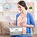 Brooklyn Bamboo | Baby Hooded Towel Layette Sets for Infants & Toddlers | Extremely Soft & Hypoallergenic Bamboo | Thick Organic Material | Blue Border