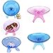 Zehui Cute Ultra-Quiet Non Slip Hamster ToyStable Flying Saucer Jogging Exercise Wheel Roller for Small Pets Blue 7