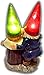 Loving Couple Garden Gnome Holding Hearts and Flower Garden Solar Light