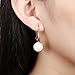 14K Rose Gold Plated Pearl Drop Earrings for Women Girls Pearl Earrings, with BuycitKy PU Jewelry Pouch