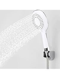DENISY Handheld Shower Heads, 3-setting Ultra-Luxury Convenience Spiral Hand Shower Include 5"Stainless Steel Hose and Stay-Put holder(Circular)
