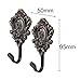 TINKSKY One Pair Rose Pattern Curtain Hooks Vintage Drapery Holdbacks ()