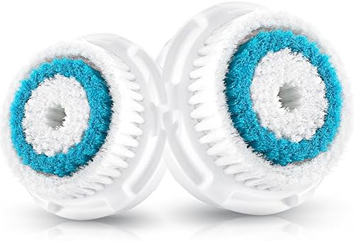 In Radiance Deep Pore Brush Head Replacement Set (2-Pack) Compatible with Mia Mia2 Mia3 Aria Mia Fit Smart Profile and Alpha Fit Facial Cleansing System