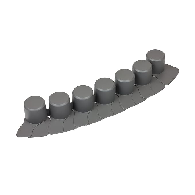 Prosperplast Baumarkt Gartenpalisade Beetumrandung mit Fahrspur, anthrazit 405 cm, grau, 56 x 13 x 24 cm, IPAL7-S443