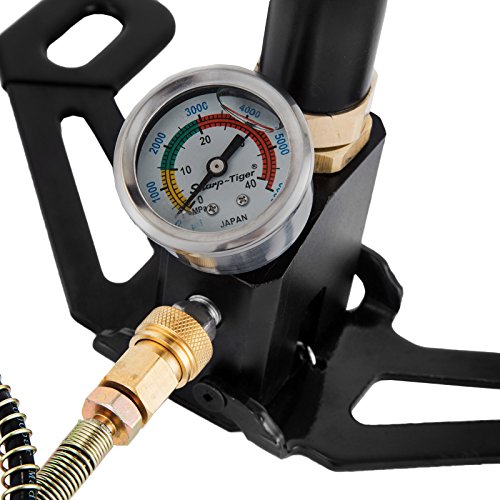 OrangeA Airgun PCP Pump High Pressure Hand Pump 3 Stage Air Rifle 4500 Psi Pistol Charging (black)