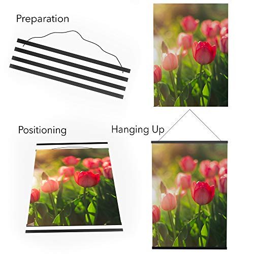 Bailey Magnetic Poster Frame, Large Frames for Posters 70 cm (27 9/16 in) Width, Length Can Be Any Size You Want, Black, 70 cm x 100 cm, 70 x 50 cm - Thumbnail 3