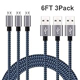 Micro USB Cable, Bestfy 6FT Long USB to Micro USB Charger Cable Nylon Braided, Fast Charger Cable for Android/Windows/MP3/PS4/Camera and other Device(3Pack, BlueDark)