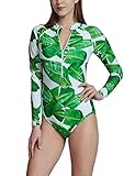 Baleaf Women's Long Sleeve One Piece Sun Protection Rash Guard Rashguard UPF 50+ Swimsuit