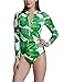 Baleaf Women's Long Sleeve One Piece Sun Protection Rash Guard Rashguard UPF 50+ Swimsuit