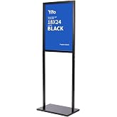 YIYO Sign holder floor stand, sign holder stand heavy Duty Pedestal poster stand for display,18&times;24 inch slide-in double sided poster sign holder floor standing Display Advertising (18&times;24)