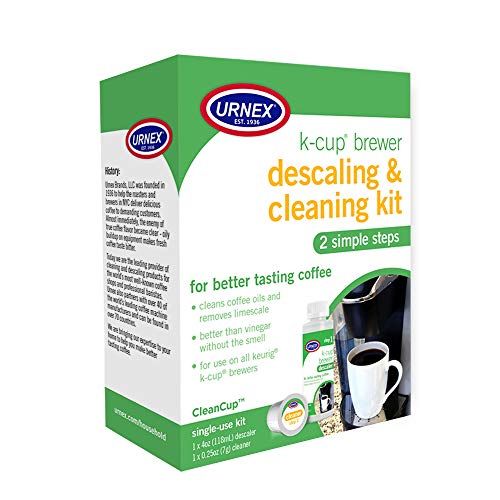 Urnex KCup Descaler and Cleaning Kit Simple 2 Step Professional K