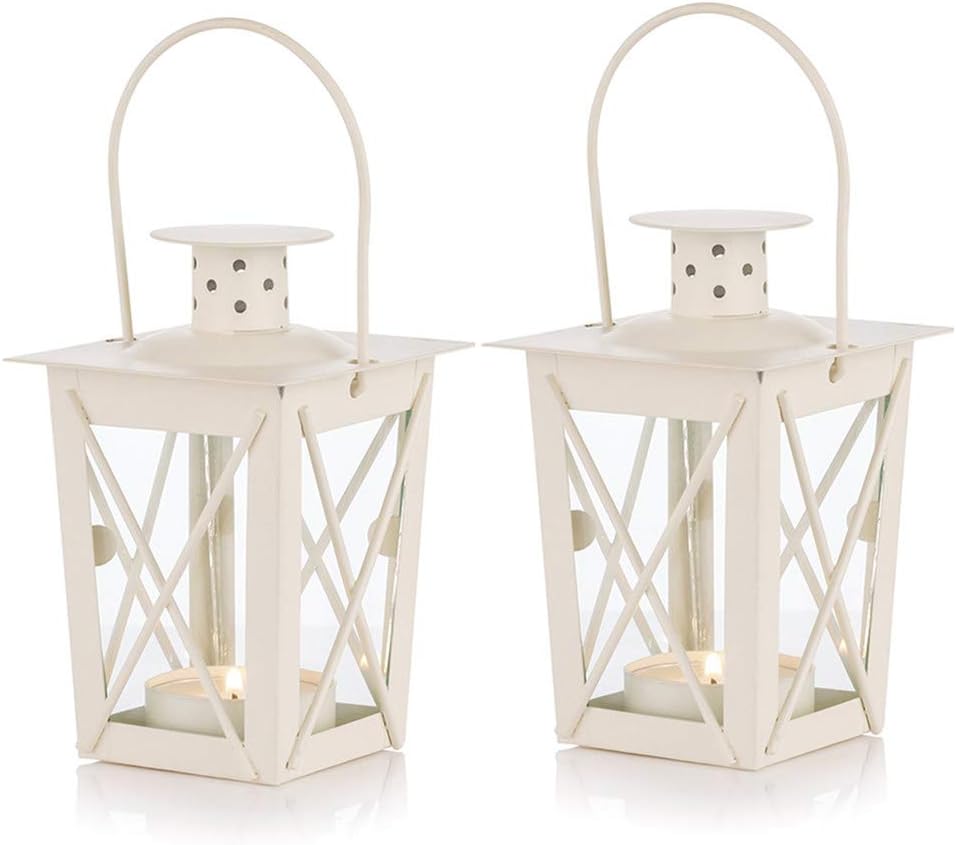 4 Pcs Vintage Black Metal Mini Decorative Candle Lanterns Tealight Candle Holder & Led Tea Light Candleholder Decoration for Birthday Parties Wedding Centerpiece Relaxing Spa Setting (Black, 4 Pcs): Home & Kitchen
