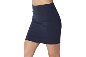 TheMogan Double Layer High Waisted Casual Stretch Jersey Bodycon Mini Skirt