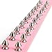 Dogs Kingdom 20-22'' Large Spikes Leather Dog Collars Studded Dog Collar Pink L