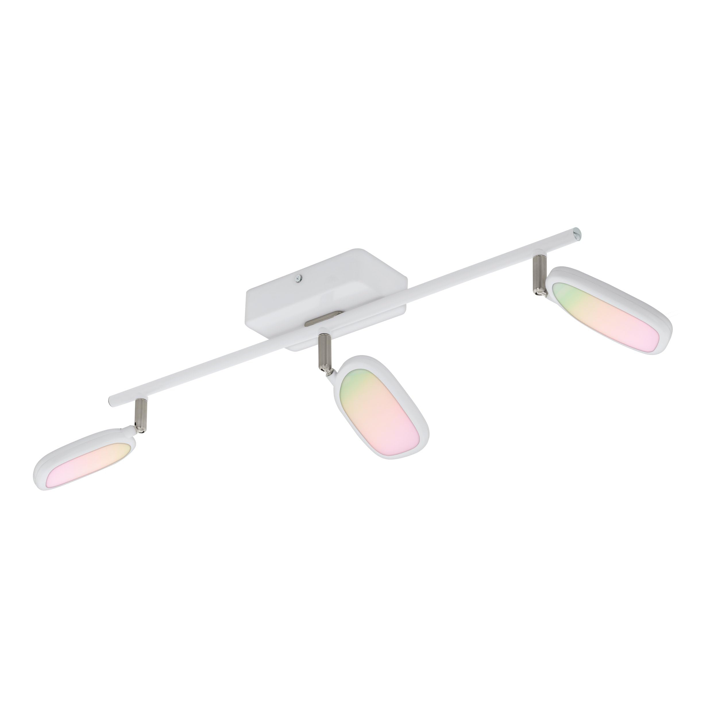 Eglo Connect LED Ceiling Light Palombare-C, 3-Flame smart Home lamp Made of Metal, Aluminium and Plastic in White, Spots with RGB, Adjustable Light Colour (Warm, Neutral, Cool), dimmable — image 1