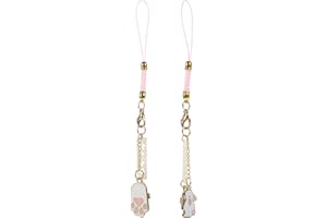 PHENOFICE 2Pcs Sakura Rabbit Cat Paw Phone Chain Keychain Hanging Pendants Japanese Style Kawaii Cellphone