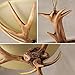 KunMai Faux Antler 3 Lights Kitchen Island Pendant Light Chandelier Foyer Hanging Light Fixtures with Frosted Glass Bowl Shade