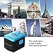 All in One Universal USB Travel Power Adapter with 3 USB Port and Type-C International Wall Charger Worldwide AC Power Plug 8 Pin AC Socket for Multi-Nation Travel UK, EU, AU, Asia Over 200 Countries